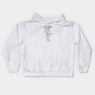 Stranger list Kids Hoodie